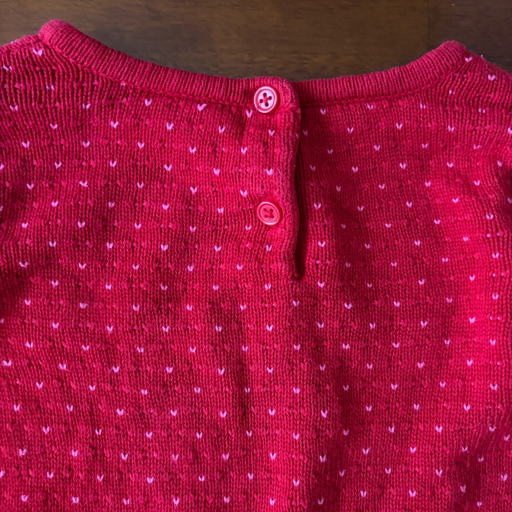 Gymboree Red Cozy Owl Long Sleeve Holiday Christmas Cotton Sweater Dress 3T - Picture 4 of 5
